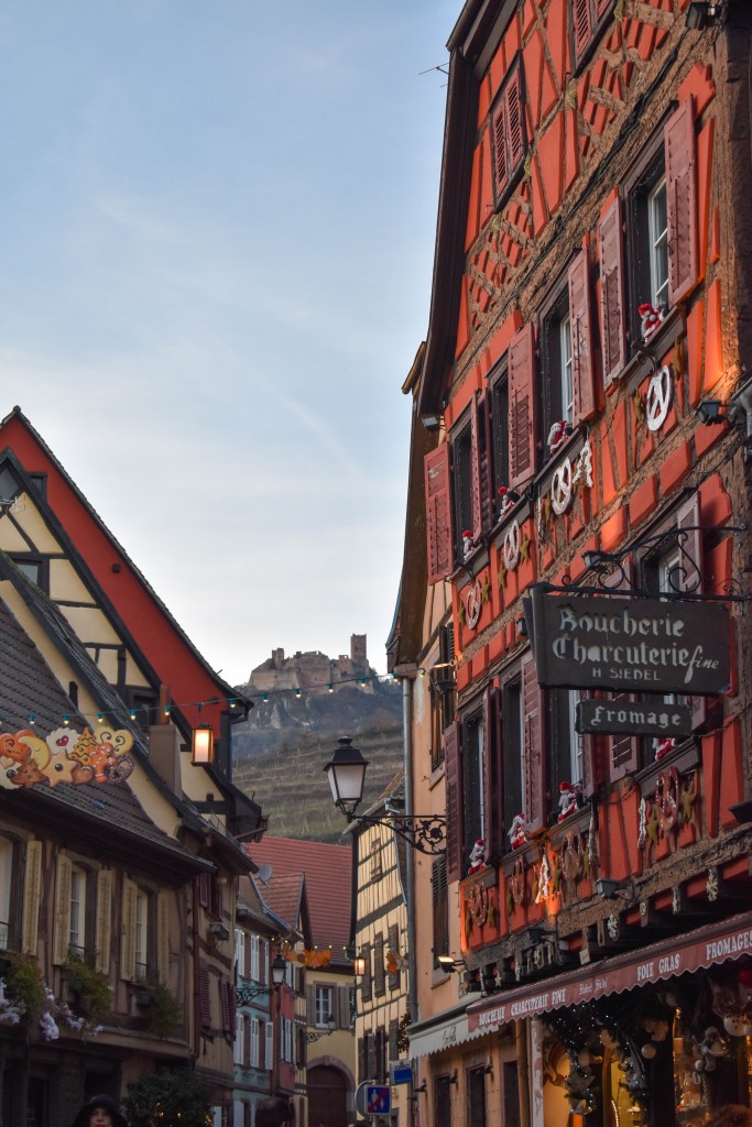 vue sur le château depuis ribeauvillé