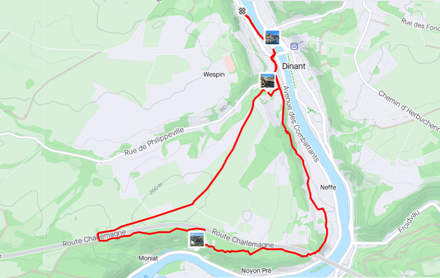 itinéraire de randonnée à Dinant