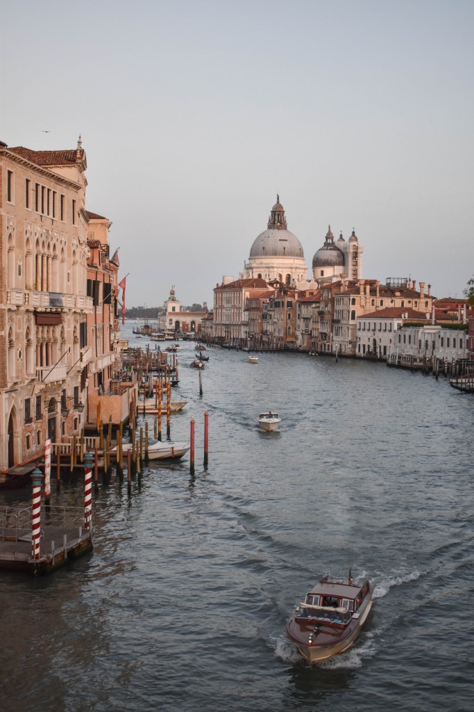 Vue sur l'église Santa Maria della Salute depuis le Ponte dell'Accademia
