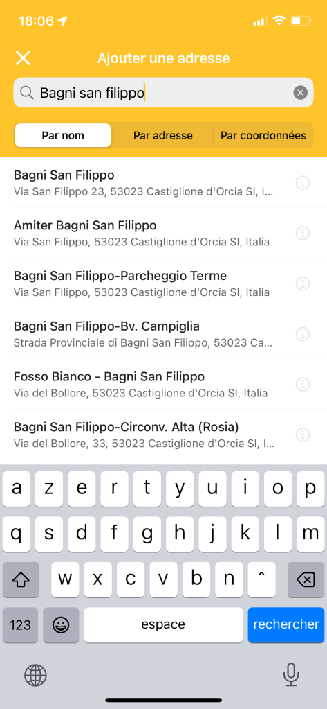 Recherche sur Mapstr